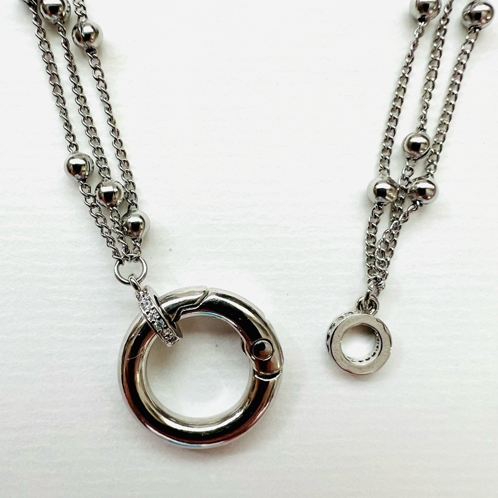 1x triple stainless steel chain with round carabiner 18” - Picture 16 of 16